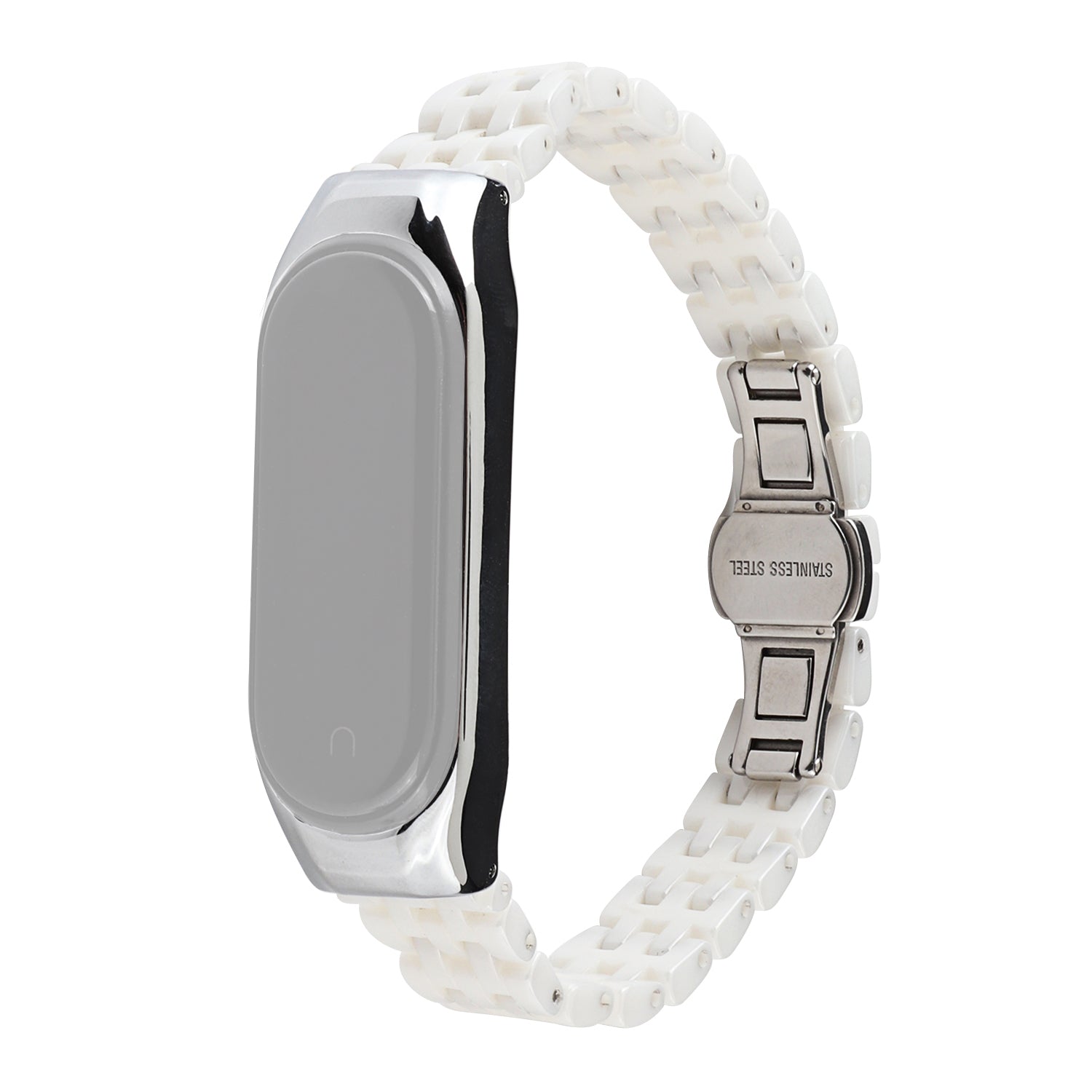 For Xiaomi Mi Band 5 Mi Band 6 Ceramics+Stainless Steel Watch Strap Replacement Watch Band For Xiaomi Mi Band 5 Mi Band 6 Ceramics+Stainless Steel Watch Strap Replacement Watch Band